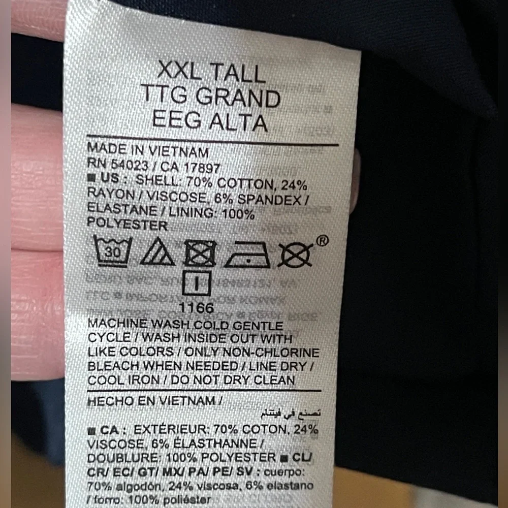 Old Navy Notched Collar Pixie Blazer Long Sleeve Business Jacket Blue XXL Tall - Picture 5 of 6